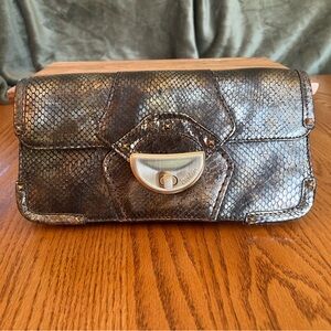 NWT Botkier Metallic Snake Gladiator E/W Clutch
